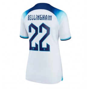 England Jude Bellingham #22 kläder Kvinnor VM 2022 Hemmatröja Kortärmad